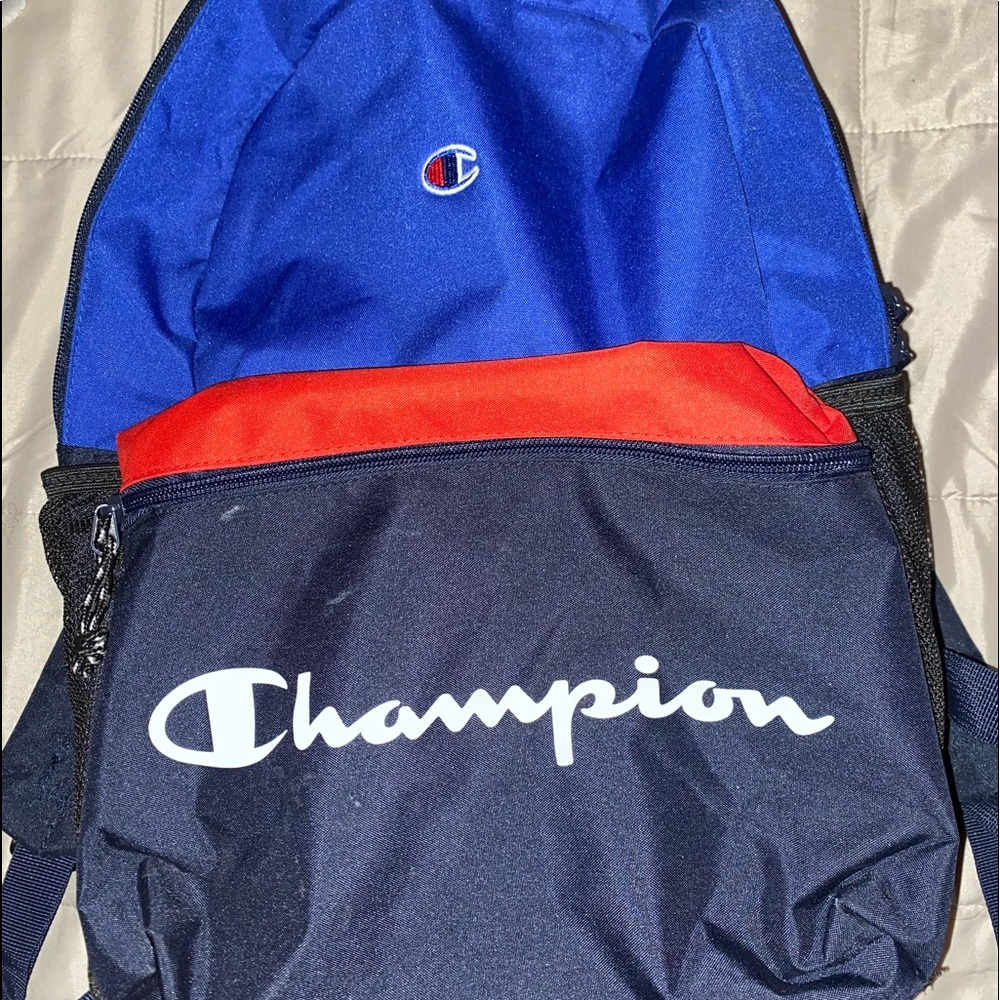 RED AND BLUE CHAMPION BACKPACK